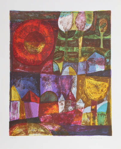 Village Flowers Lithograph | Judith Bledsoe,{{product.type}}