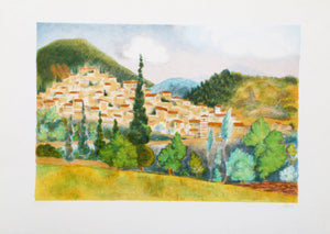 Village Landscape Lithograph | Laurent Marcel Salinas,{{product.type}}