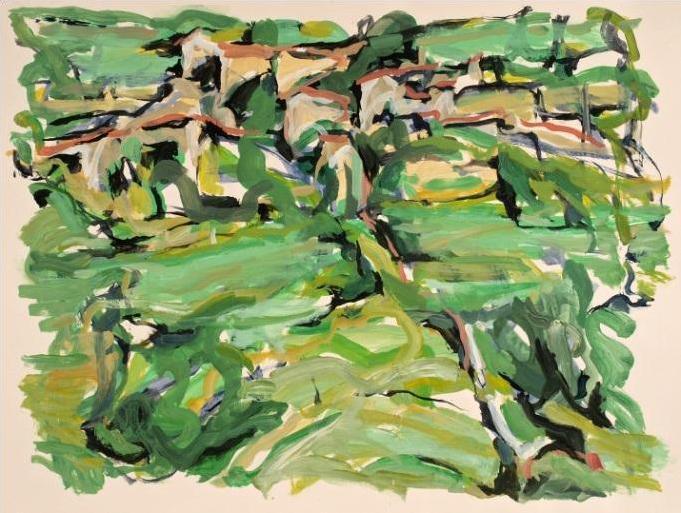 Village on the Hillside No. 1 Acrylic | Alfred Sandford,{{product.type}}
