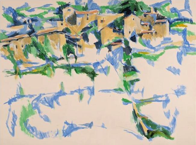 Village on the Hillside No. 6 Acrylic | Alfred Sandford,{{product.type}}