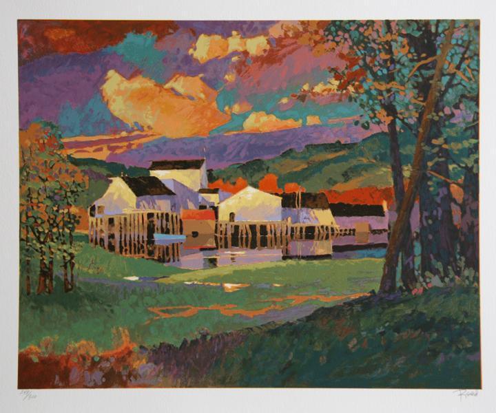 Village on the Water Lithograph | Reed,{{product.type}}