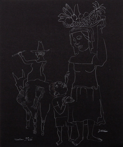 Village Woman and Child Lithograph | Joseph Wolins,{{product.type}}