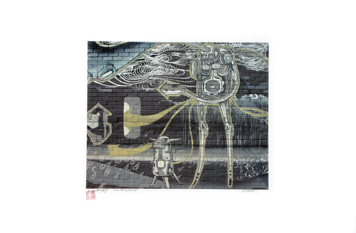 Vinyl Robot Mural (Right Detail), Brooklyn from the Graffiti Series Digital | Jonathan Singer,{{product.type}}