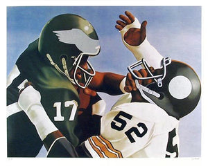 Violence in Pro Football Lithograph | Robert Lambiase,{{product.type}}
