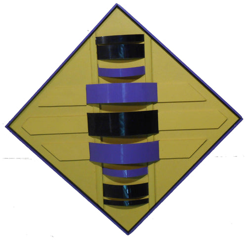 Violet, Black on Yellow Acrylic | BONO,{{product.type}}