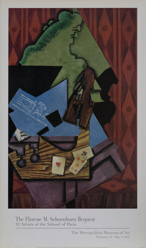 Violin and Playing Cards Poster | Juan Gris,{{product.type}}