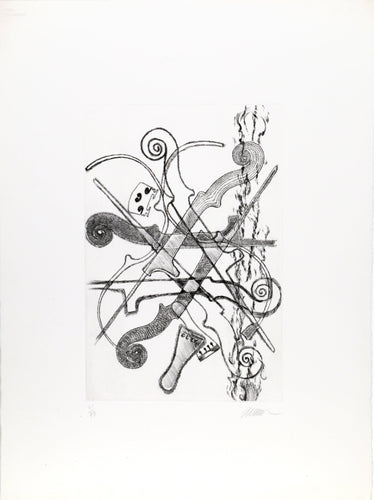 Violin Scrolls Etching | Arman,{{product.type}}