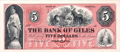 Virginia - Five Dollars Currency | American Bank Note Commemoratives,{{product.type}}