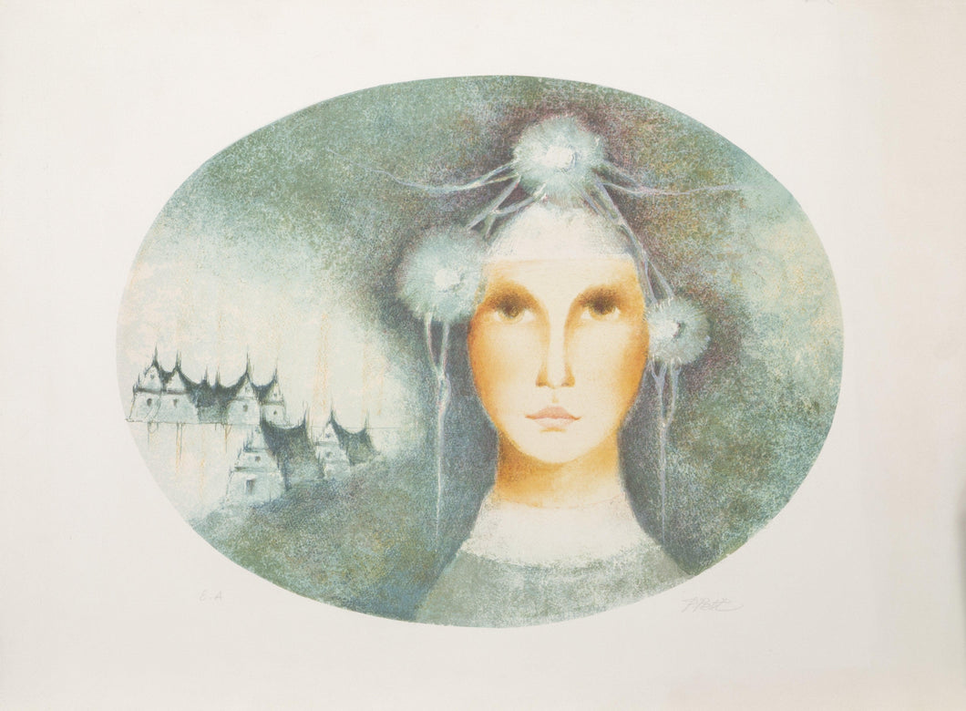 Visage de Femme Lithograph | Pierre Petit,{{product.type}}