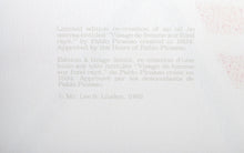 Visage de Femme sur Fond Raye Lithograph | Pablo Picasso,{{product.type}}