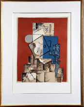 Visage sur Fond Rouge Lithograph | Pablo Picasso,{{product.type}}