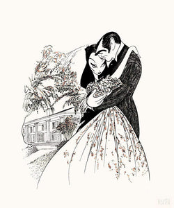 Vivien Leigh and Clark Gable in Gone with the Wind Lithograph | Al Hirschfeld,{{product.type}}