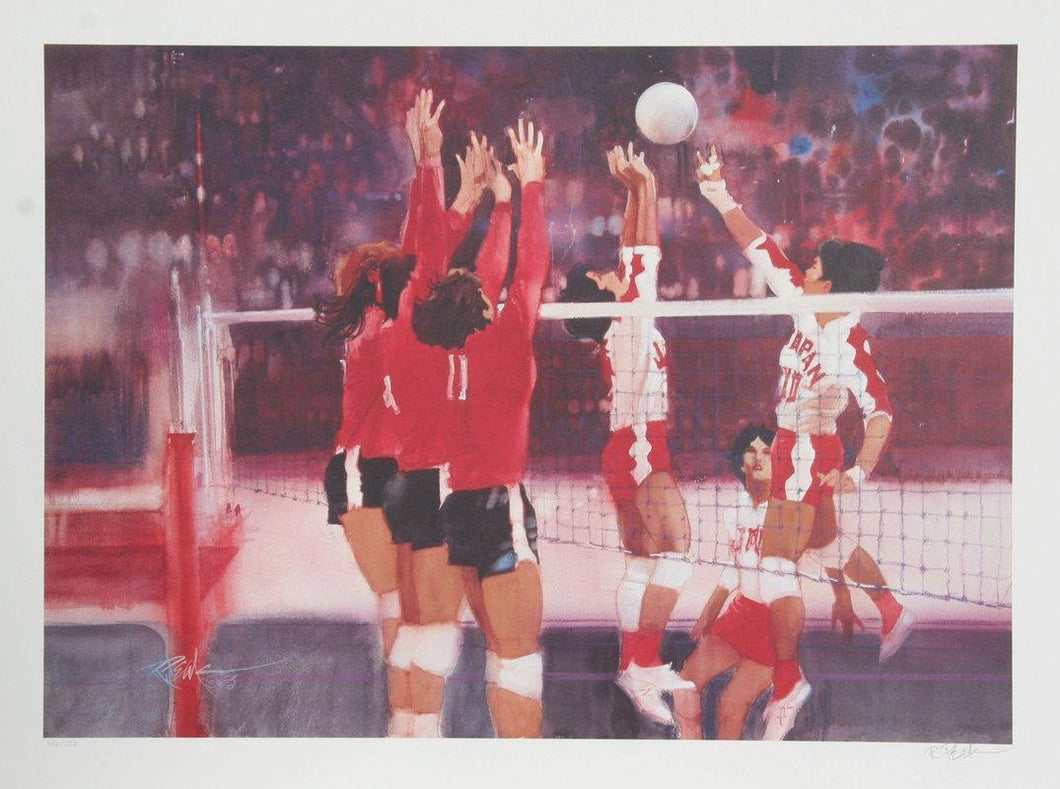 Volleyball Lithograph | Robert Peak,{{product.type}}