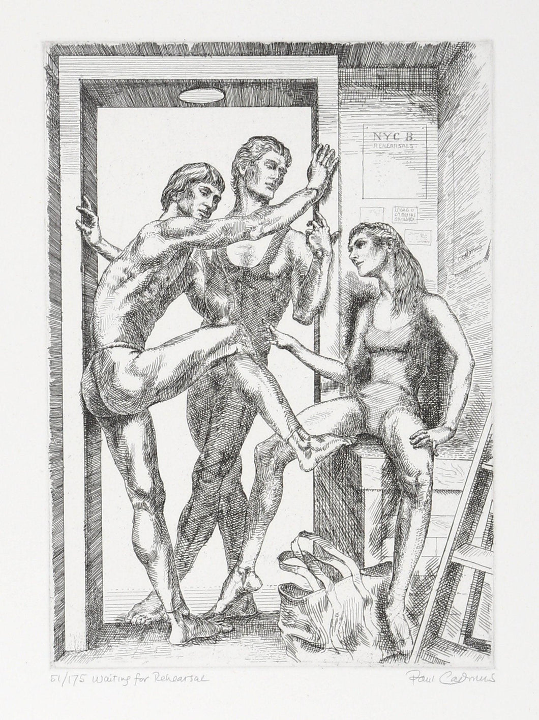 Waiting for Rehearsal Oil | Paul Cadmus,{{product.type}}