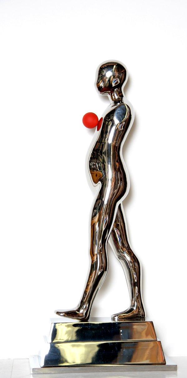 Walking Figure (Red Ball) Metal | Ernest Tino Trova,{{product.type}}