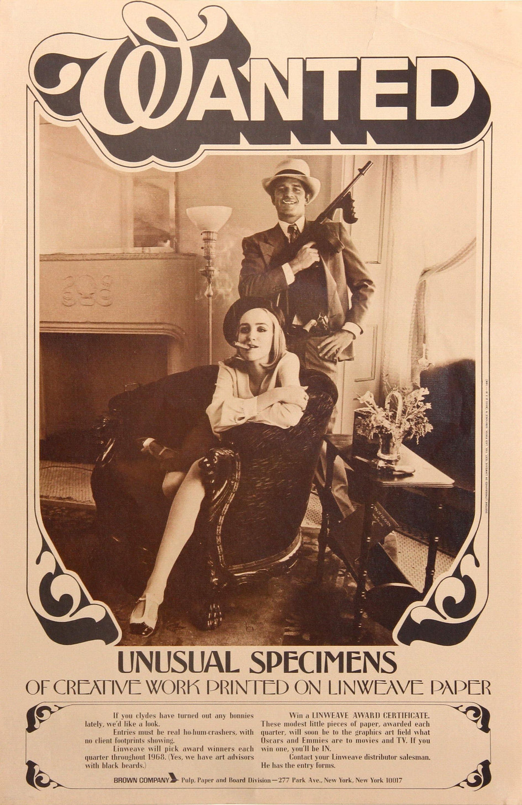 Wanted: Usual Specimens (Bonnie and Clyde) Poster | Unknown Artist - Poster,{{product.type}}