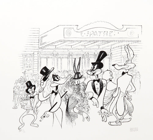 Warner Brothers at the Theatre Lithograph | Al Hirschfeld,{{product.type}}