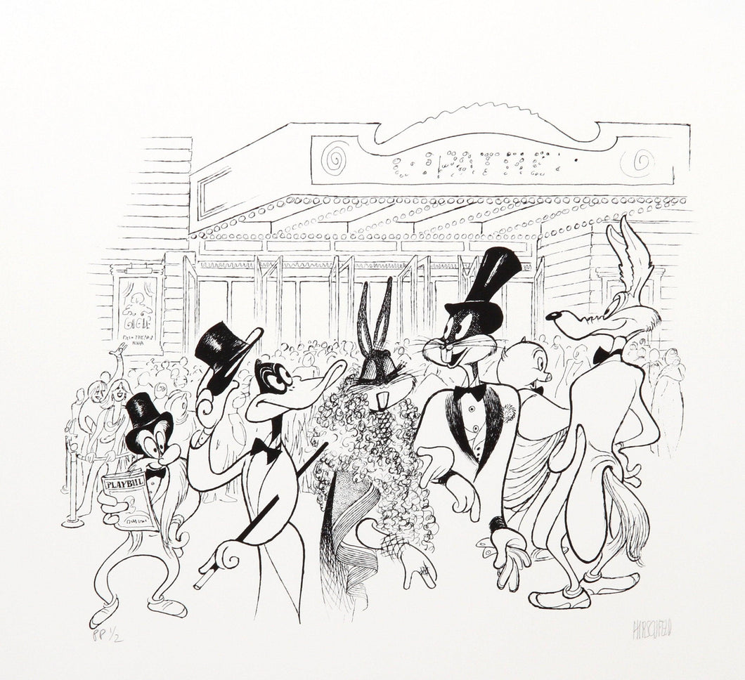 Warner Brothers at the Theatre Lithograph | Al Hirschfeld,{{product.type}}