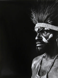 Warrior in Papua, New Guinea Black and White | Gerald Forster,{{product.type}}
