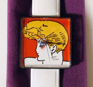 Watch - Blonde Portrait in White Timepiece | Peter Max,{{product.type}}