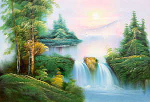 Watefall Landscape (123) Oil | Mao Wu,{{product.type}}