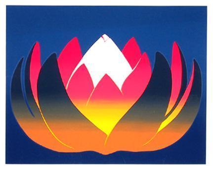 Water Lily Flower Screenprint | John Cederstrom,{{product.type}}