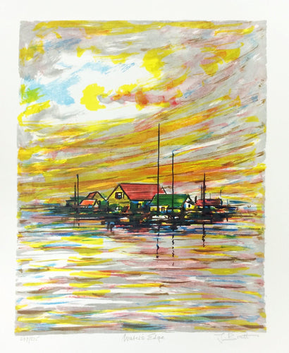 Water's Edge Lithograph | J. Brett,{{product.type}}