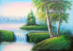 Waterfall Landscape (72) Oil | Mao Wu,{{product.type}}