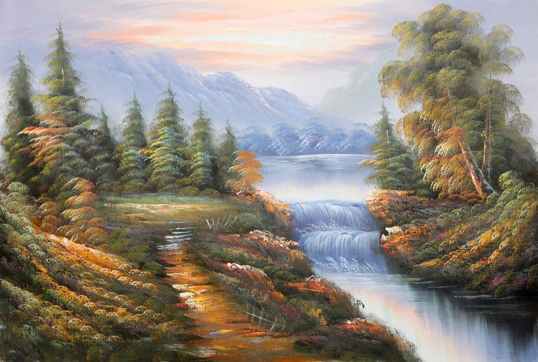 Waterfall Landscape (96) Oil | Shumu Fu,{{product.type}}