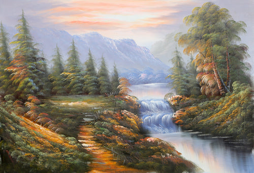 Waterfall Landscape (97) Oil | Shumu Fu,{{product.type}}