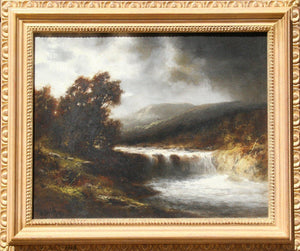 Waterfall Scene Oil | Thomas Bartholomew Griffin,{{product.type}}