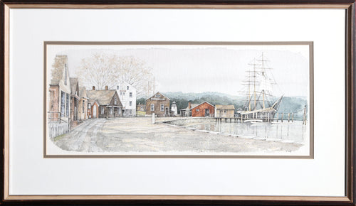 Waterside Town 6 Watercolor | P. Scott,{{product.type}}