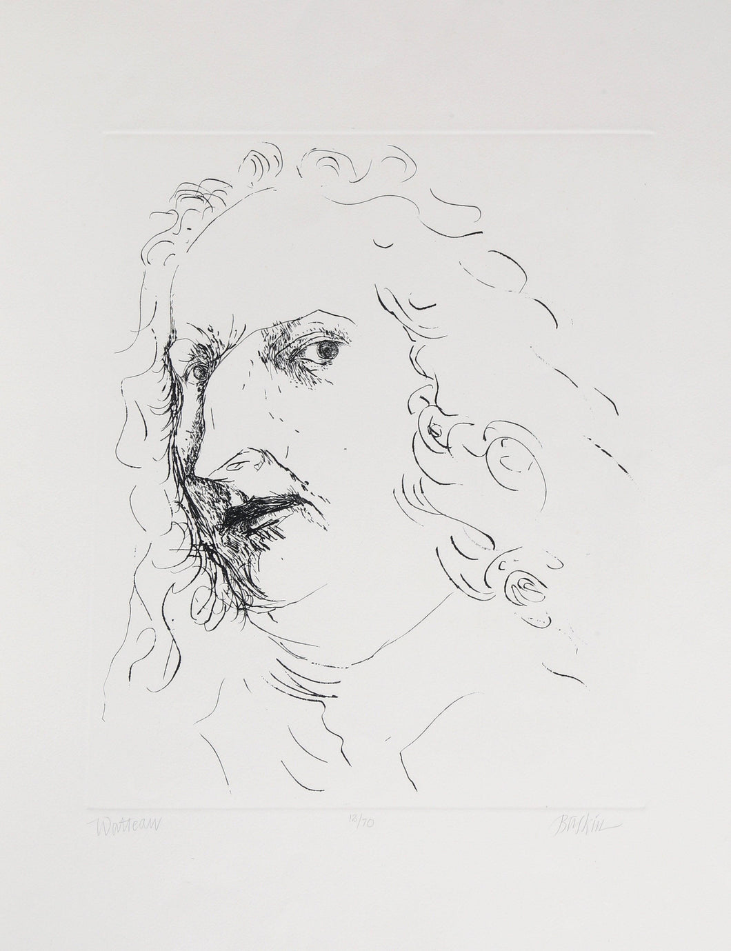 Watteau Etching | Leonard Baskin,{{product.type}}