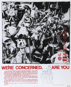 We're Concerned Are You from Bullet Space; Your House is Mine Screenprint | James Romberger And Marguerite Van Cook,{{product.type}}