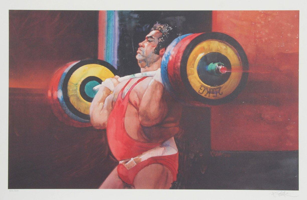 Weightlifting Lithograph | Robert Peak,{{product.type}}