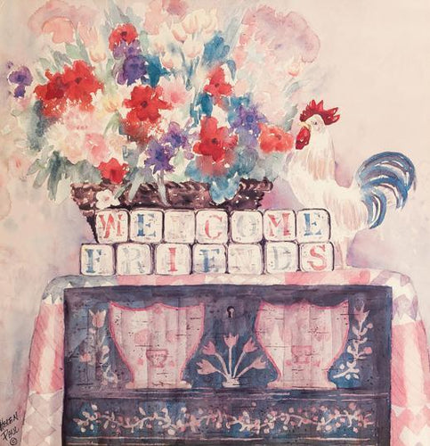 Welcome Friends Poster | Helen Paul,{{product.type}}