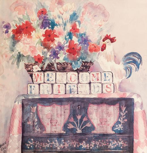 Welcome Friends Poster | Helen Paul,{{product.type}}