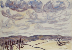 Western Landscape Watercolor | Allen Tucker,{{product.type}}