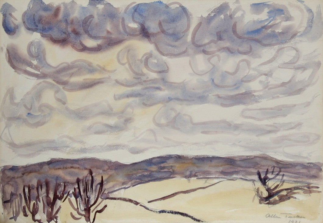 Western Landscape Watercolor | Allen Tucker,{{product.type}}