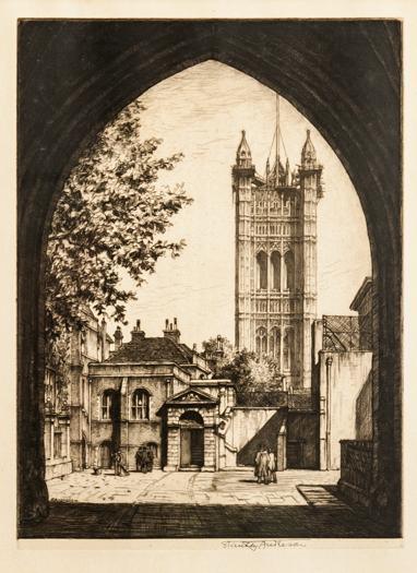 Westminster School Etching | Stanley Anderson,{{product.type}}