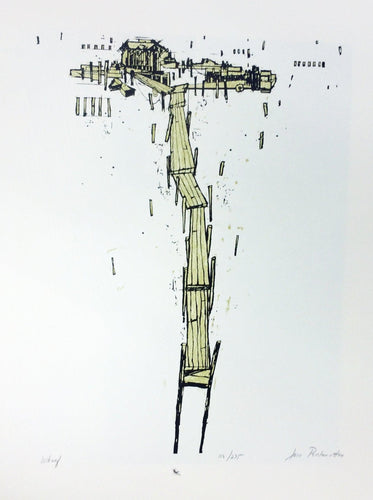 Wharf Lithograph | Jack Perlmutter,{{product.type}}