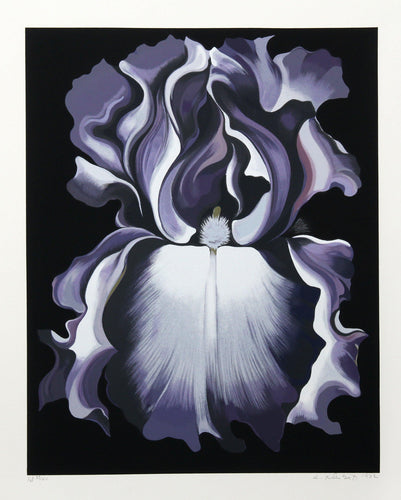 White and Violet Iris Screenprint | Lowell Blair Nesbitt,{{product.type}}