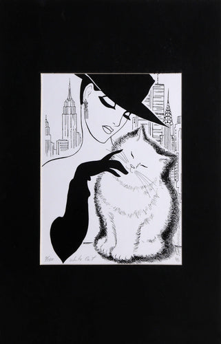 White Cat Etching | Erik Freyman,{{product.type}}
