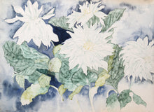 White Flowers Watercolor | Carl Bergman,{{product.type}}