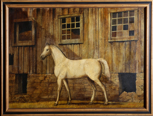 White Horse by Stables Oil | Unknown Artist,{{product.type}}