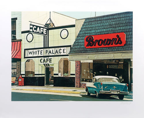 White Palace Cafe Screenprint | John Baeder,{{product.type}}