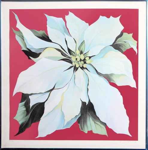 White Poinsettia Screenprint | Lowell Blair Nesbitt,{{product.type}}