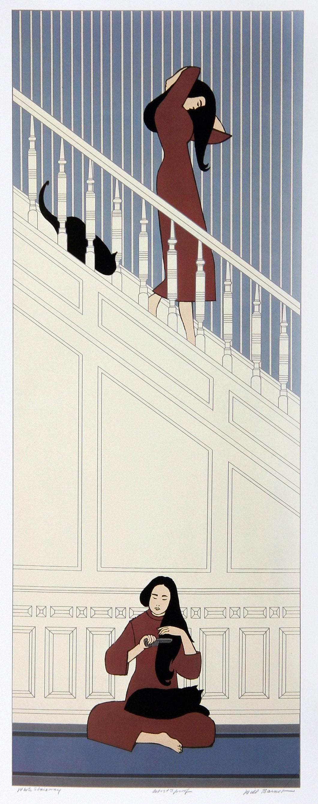 White Stairway Poster | Will Barnet,{{product.type}}