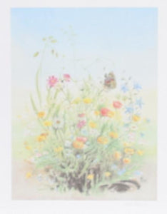 Wild Flowers and Butterfly Poster | Hella Blume,{{product.type}}