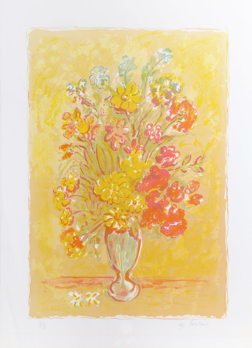 Wildflowers (on Yellow) 2 lithograph | Wayne Ensrud,{{product.type}}